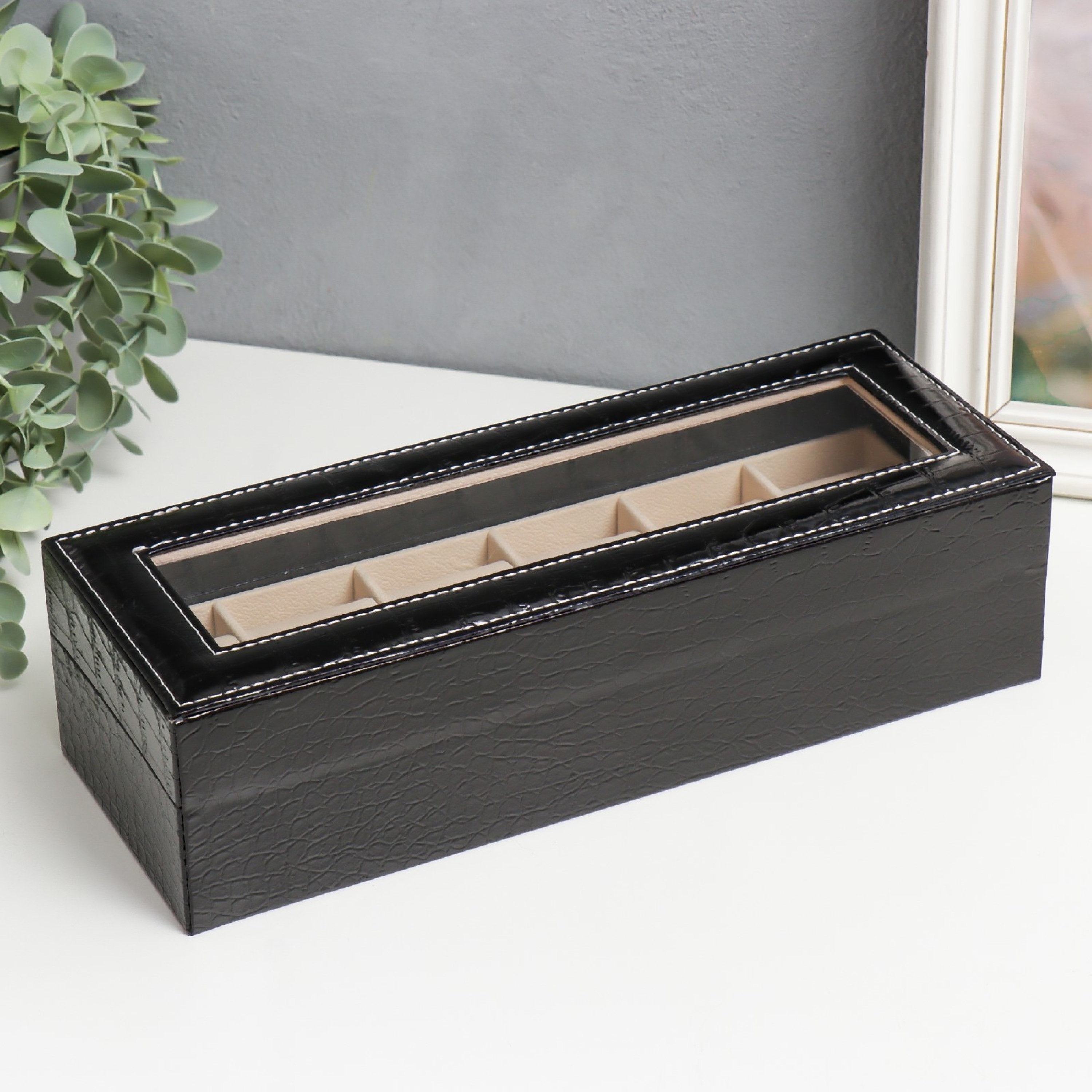 ШКАТУЛКИ Питон черный 6 отд. 4466295 - фото 3